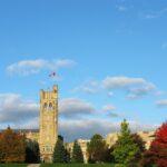 Autumn colours surrounding University College at Western University