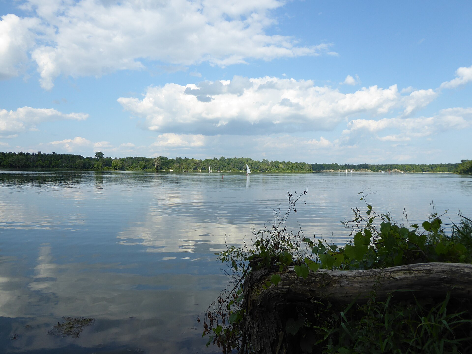 Looking east across Fanshawe Lake in northeast London